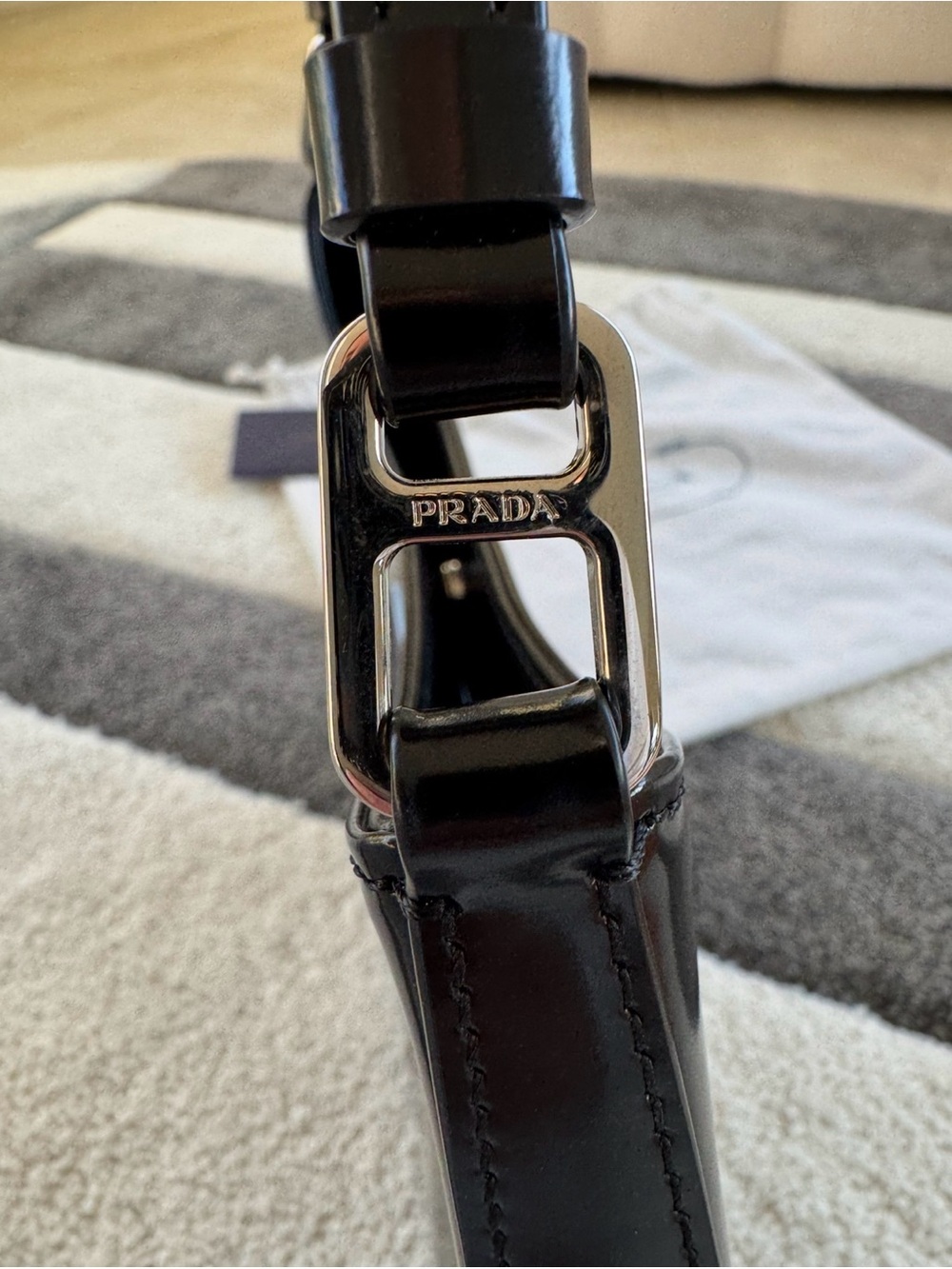 Prada Cleo Brushed Leather Shoulder Bag - Picture 9 of 14